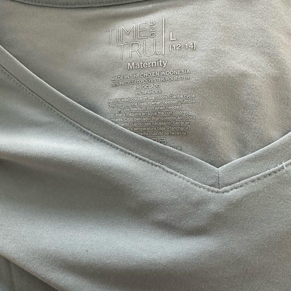 Time and Tru Women's Maternity Long Sleeve T-Shirt Size L - Picture 8 of 9